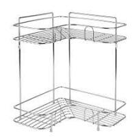 Полка угловая двойная хром AE-483